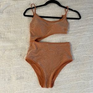 Aerie Sparkly Cut Out One Piece